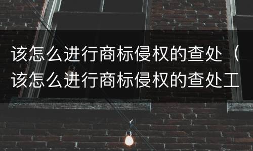 该怎么进行商标侵权的查处（该怎么进行商标侵权的查处工作）