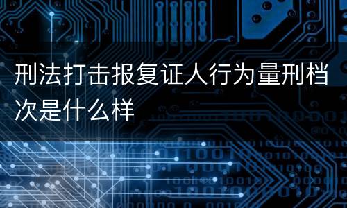 刑法打击报复证人行为量刑档次是什么样