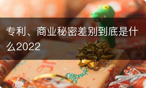专利、商业秘密差别到底是什么2022