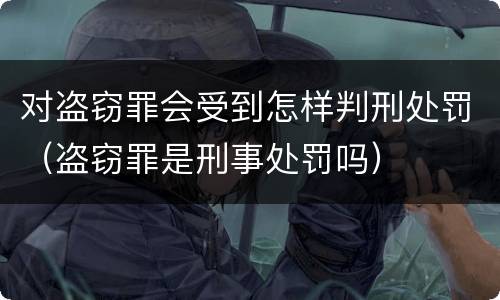 对盗窃罪会受到怎样判刑处罚（盗窃罪是刑事处罚吗）