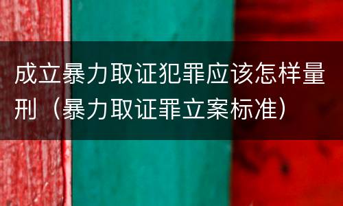 成立暴力取证犯罪应该怎样量刑（暴力取证罪立案标准）